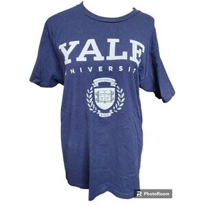 YALE University T-Shirt Size Large Blue